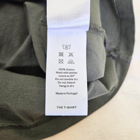 ASKET Men's Short Sleeve The T-Shirt - Olive Green Medium Long (MT) - Picture 9 of 9